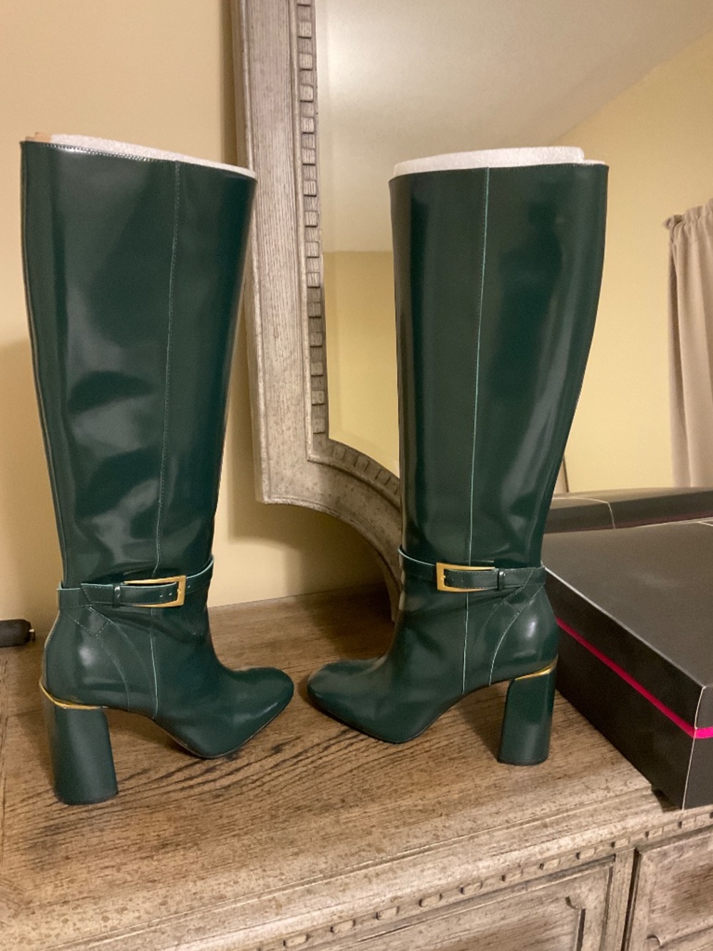 Vince Camuto Leather Knee High Boot Sz 10 - Picture 3 of 6